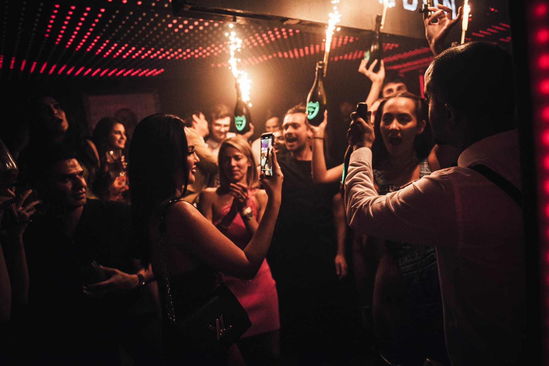 Mayfair nightlife scene with ambient club lighting